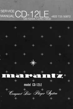 Marantz CD-12LE service manual PDF